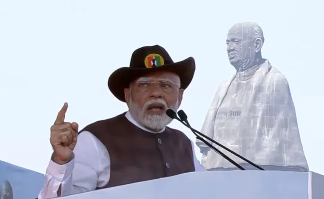 PM Modi was speaking at the Statue of Unity on the occasion of National Unity Day