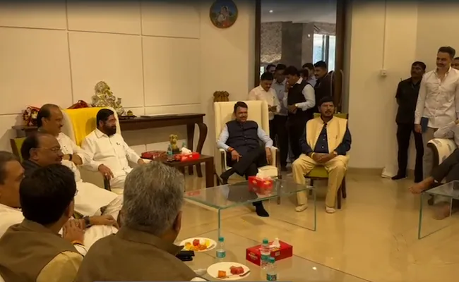 Top NDA leaders met at Chief Minister Shinde's residence after NDA's massive win