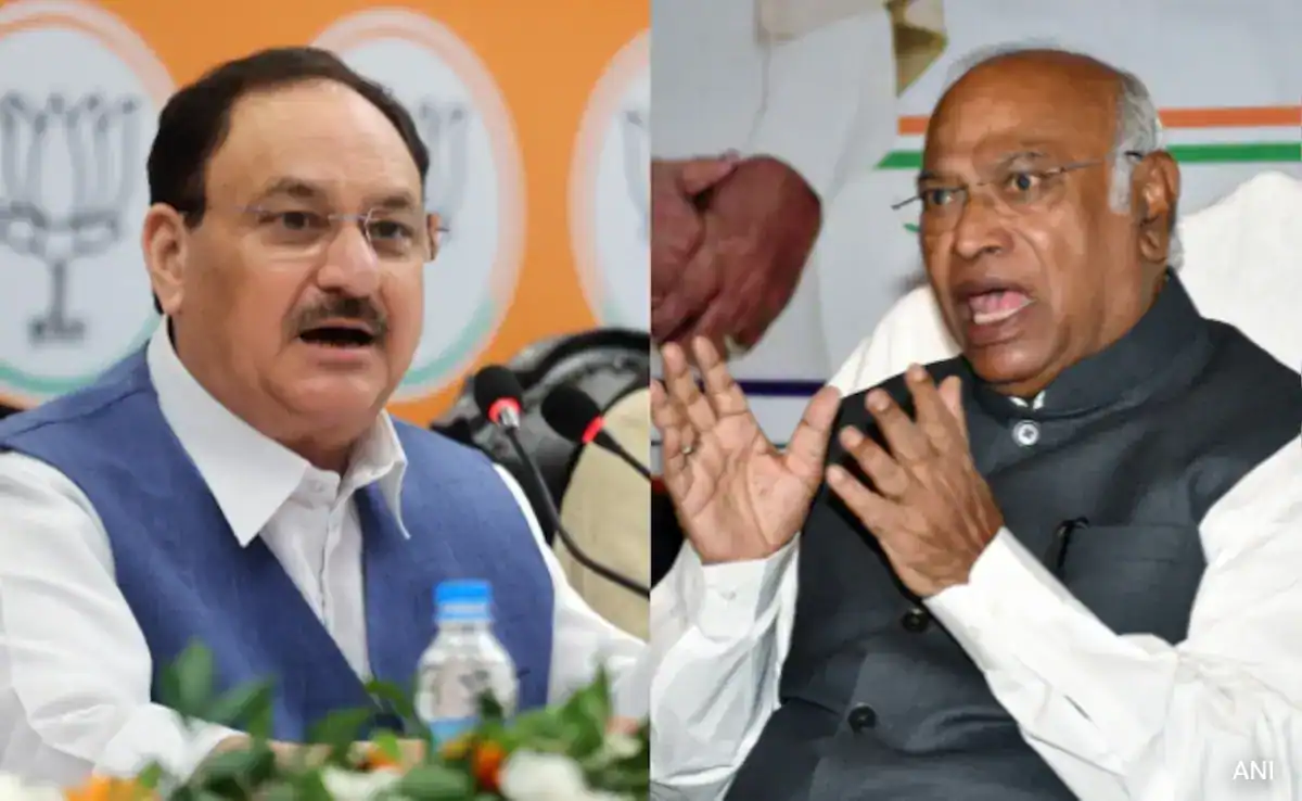 JP Nadda wrote to Mallikarjun Kharge after his letter to President Murmu on Manipur crisis
